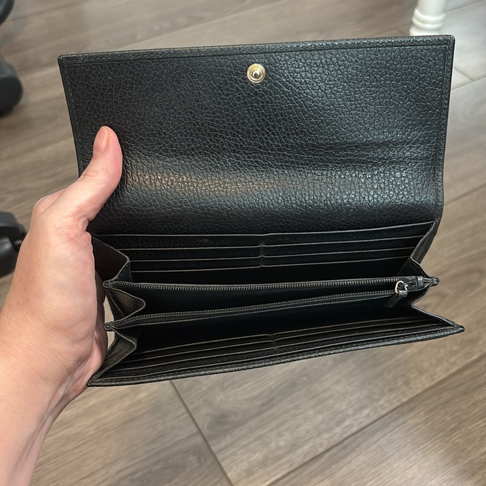 Gucci Black Leather Continental Wallet with Box and Dustbag - Picture 7 of 8